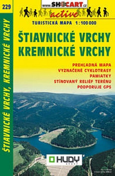obálka: Štiavnické vrchy, Kremnické vrchy turistická mapa 1:100 000