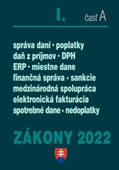 obálka: Zákony I-A/2022 - daňové zákony