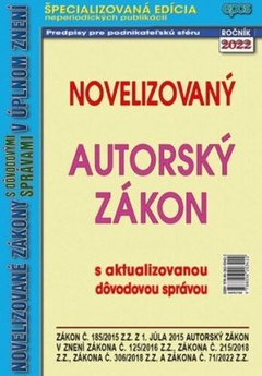 obálka: Novelizovaný autorský zákon 2022