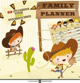 obálka: Plánovací Cowboys Family Planner - nástěnný kalendář