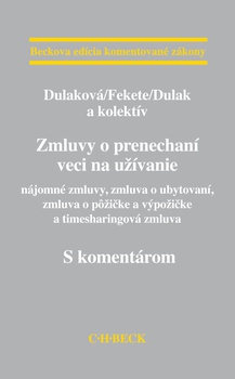 obálka: Zmluvy o prenechaní veci na užívanie. S komentárom