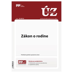 obálka: UZZ 32/2015 Zákon o rodine