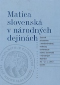 obálka: Matica slovenská v národných dejinách