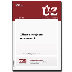 obálka: UZZ 13/2015 Zákon o verejnom obstarávaní