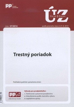 obálka: UZZ 27/2014 Trestný poriadok