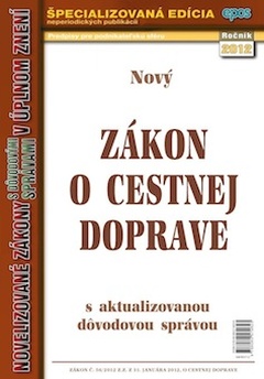obálka: ZÁKON O CESTNEJ DOPRAVE NOVÝ 2012