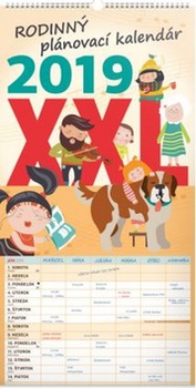 obálka: Rodinný plánovací XXL kalendár - nástenný kalendár 2019