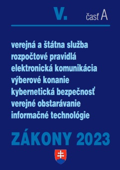 obálka: Zákony V A 2023 - verejná správa - Úplné znenie po novelách k 1. 1. 2023
