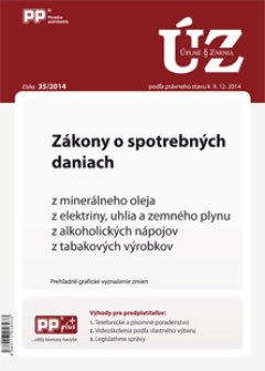obálka: UZZ 35/2014 Zákony o spotrebných daniach