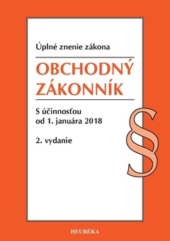 obálka: Obchodný zákonník. Úzz, s účinnosťou od 1. januára 2018, 2. vydanie