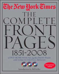 obálka: New York Times 1851-2009 front pages