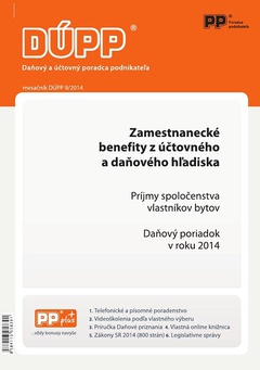 obálka: DUPP 9/2014 Zamestnanecké benefity z účtovného a daňového hľadiska