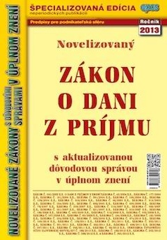 obálka: ZÁKON O DANI Z PRÍJMU 2013