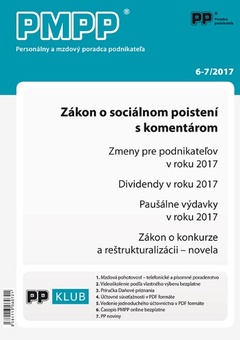 obálka: PMPP 6-7/2017 Zákon o sociálnom poistení s komentárom