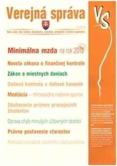 obálka: Verejná správa 1-2015