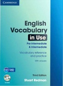 obálka: ENGLISH VOCABULARY IN USE PRE-INTERMEDIATE AND INTERMEDIATE + CD