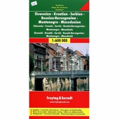 obálka: Slovinsko, Chorvatsko, Srbsko, Bosna-Hercegovina, Černá Hora, Makedonie 1:600 000 automapa