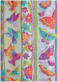 obálka: Diár 2021/22 Hummingbirds & Flutterbyes midi