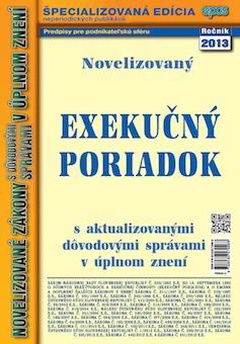 obálka: EXEKUČNÝ PORIADOK 2013
