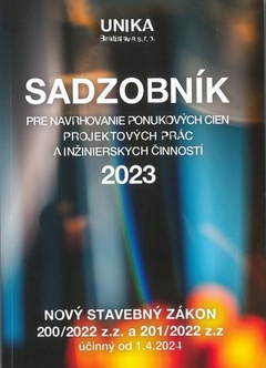 obálka: Sadzobník pre navrhovanie ponukových cien projektových prác a inžinierskych činností 2023