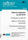 obálka: DUPP 5-6/2017 Daňová asignácia za rok 2016