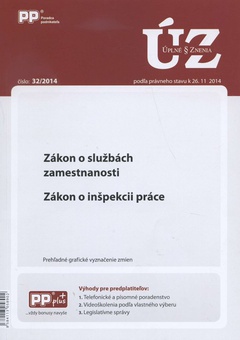 obálka: UZZ 32/2014 Zákon o službách zamestnanosti. Zákon o inšpekcii práce