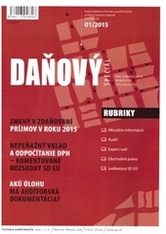 obálka: Daňový špeciál 1/2015