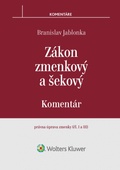obálka: Zákon zmenkový a šekový - komentár