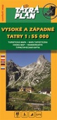 obálka: Vysoké a Západné Tatry 1:55 000