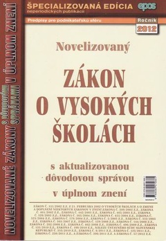 obálka: ZÁKON O VYSOKÝCH ŠKOLÁCH