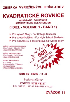 obálka: Kvadratické rovnice I.diel