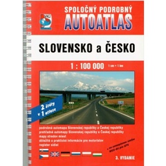obálka: Spoločný podrobný autoatlas Slovensko a Česko 1:100 000