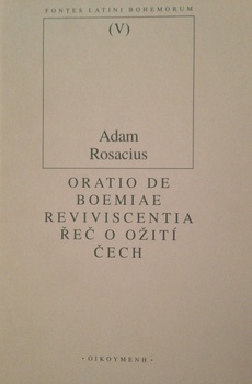 obálka: Řeč o ožití Čech / Oratio de Boemiae reviviscentia
