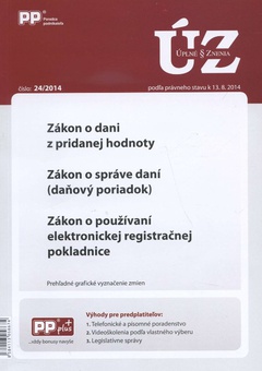 obálka: UZZ 24/2014 Zákon o dani z pridanej hodnoty