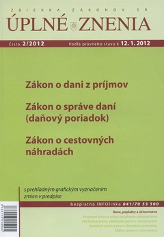 obálka:  Úplné znenia 2/2012 