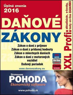 obálka: Daňové zákony 2016