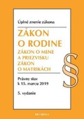 obálka: Zákon o rodine
