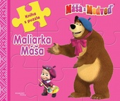 obálka: Máša a medveď - Maliarka Máša - Kniha s puzzle