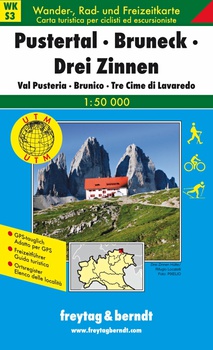 obálka: Pustertal,  Bruneck, Drei Zinnen 1:50 000