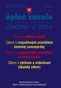 obálka: Aktualizácia  V/2 2024 Zákon o štátnej s