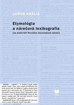 obálka: Etymológia a nárečová lexikografia