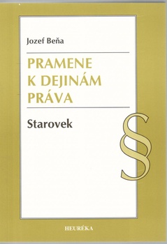 obálka: PRAMENE K DEJINÁM PRÁVA STAROVEK