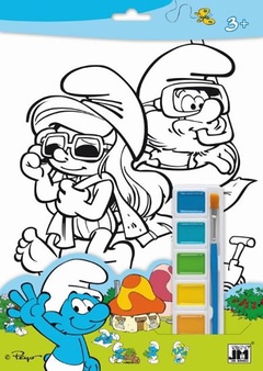 obálka: Šmoulové - Omalovánky s barvami A4