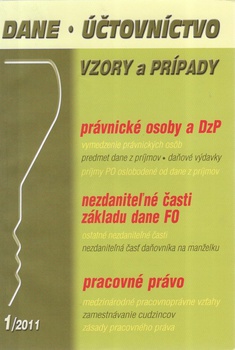 obálka: DANE ÚČTOVNÍCTVO 1/2011