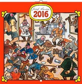 obálka: Josef Lada - V hospodě - nástěnný kalendář 2016