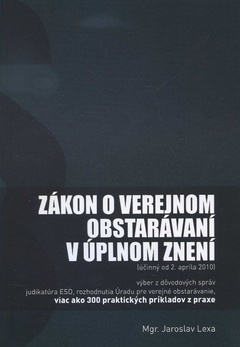 obálka: Zákon o verejnom obstarávaní v úplnom znení