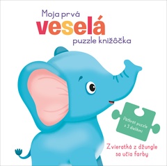 obálka: Moja prvá veselá puzzle knižôčka Zvieratká z džungle sa učia farby