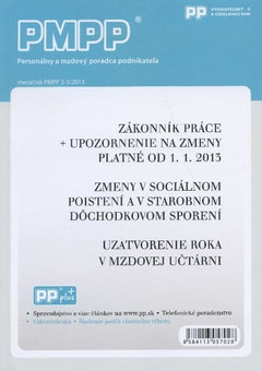 obálka: PMPP 2-3/2013 Zákonník práce + upozornenie na zmeny platné od 1.1. 2013