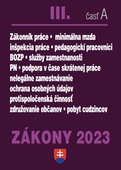 obálka: Zákony III A 2023 - Pracovnoprávne vzťahy a BOZP