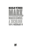 obálka: Marx, marxismus a sociologie